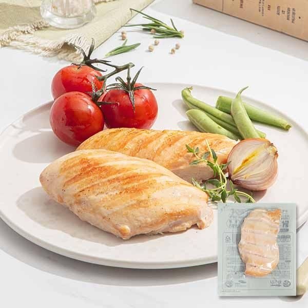 푸드원 냉장 훈제 닭가슴살 저염 100g X 50팩 5kg / 마늘 칠리