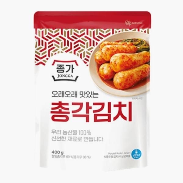 종가 총각김치 (파우치) 400g 캠핑 여행 김장 자취 엄마반찬