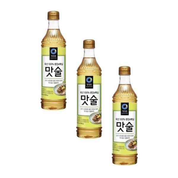 청정원 청정원 맛술 생강&매실 830ml 3개 비린내 누린내 볶음요리 요리완성
