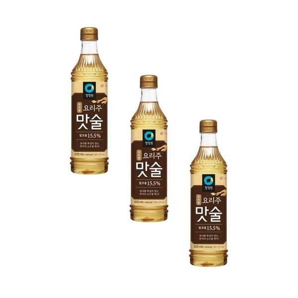 청정원 청정원 우리쌀 요리주 맛술 830ml 3개 비린내 누린내 볶음요리 요리완성