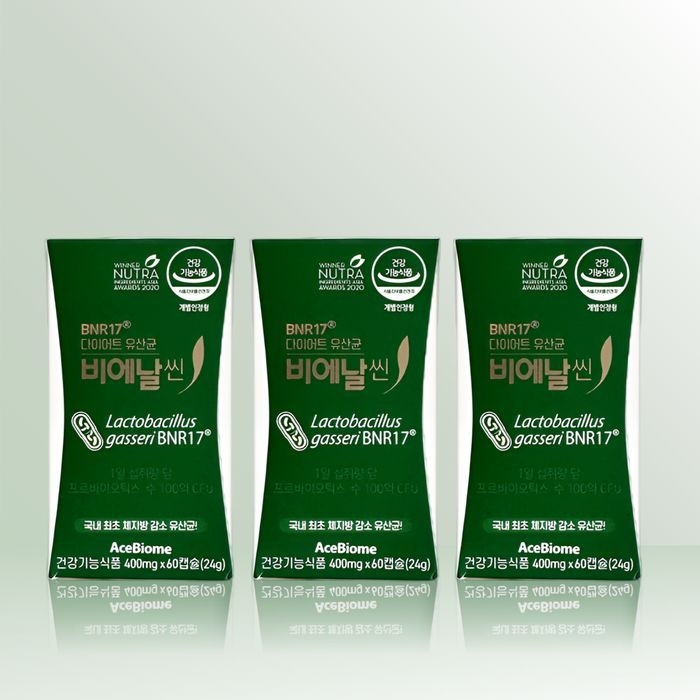 [오늘출발] 비에날씬 다이어트 유산균 비에날씬 400mg x 60캡슐 x 3개