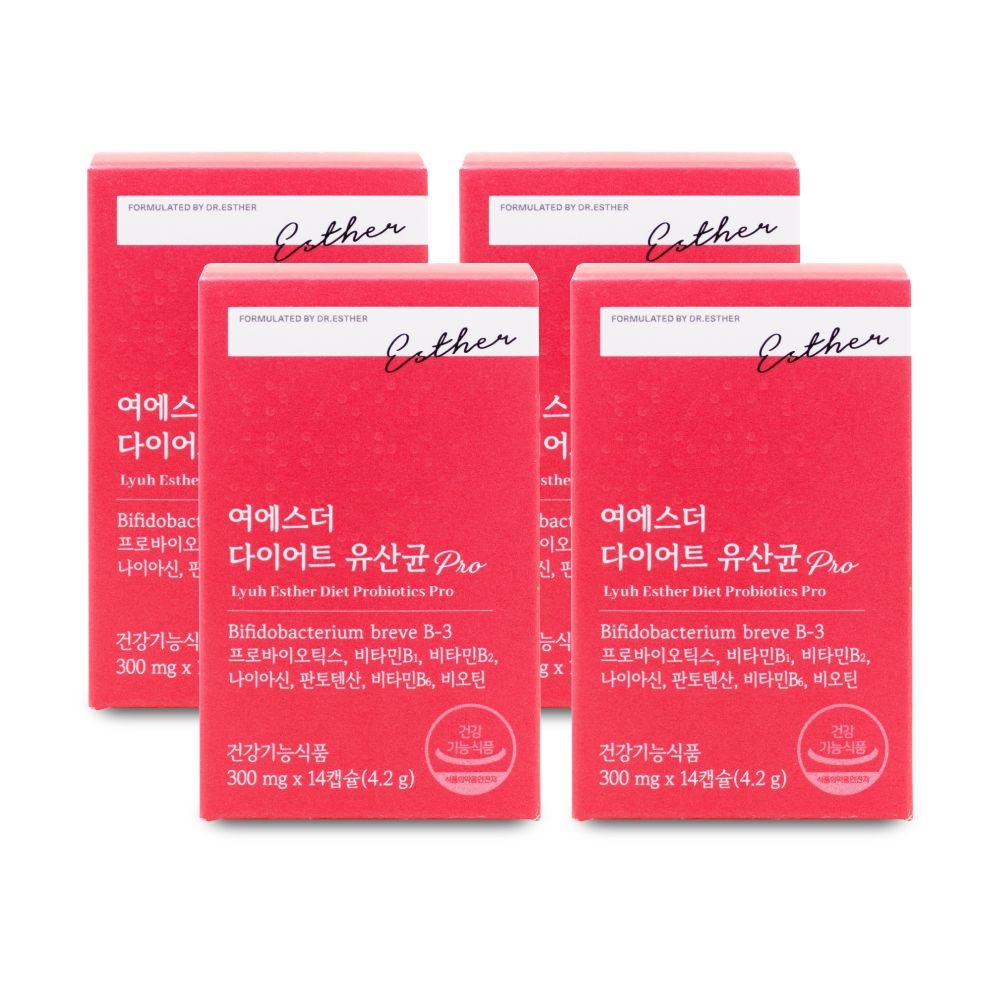 에스더포뮬러 여에스더 다이어트 유산균 프로 300g x 14캡슐 X 4박스 I