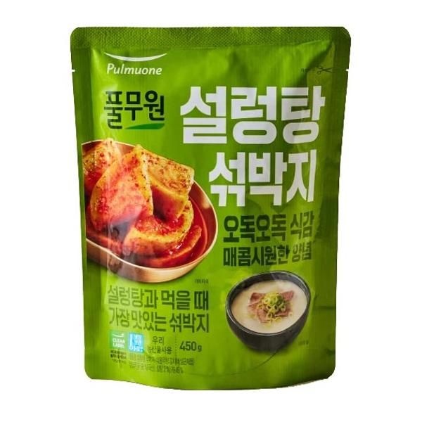 풀무원 설렁탕 섞박지 450g 부모님 김장 엄마김치 자취생 혼밥 캠핑