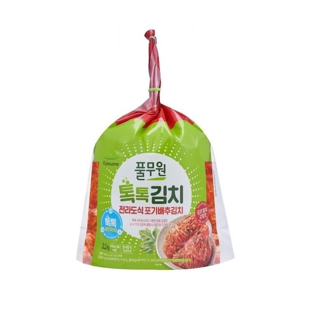 풀무원 톡톡 전라도식 포기김치 3.2kg 부모님 김장 엄마김치 자취생 혼밥 캠핑