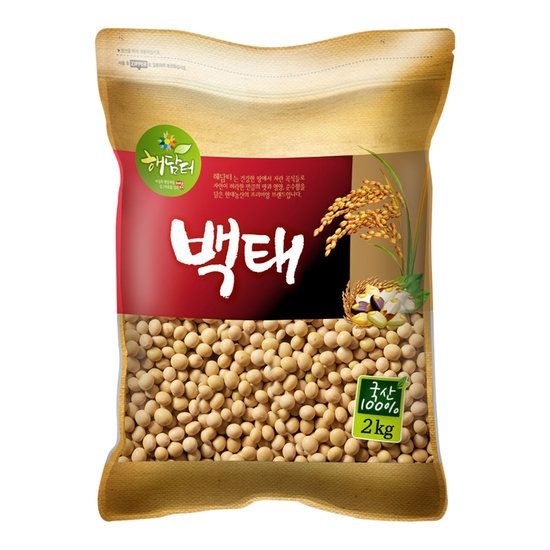 국산 백태 2kg 메주콩 두유콩 콩국수용 312211