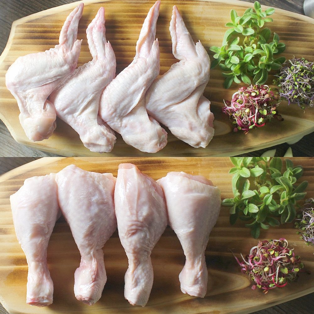 국내산 냉장 닭고기 닭다리(북채) / 통날개 1kg