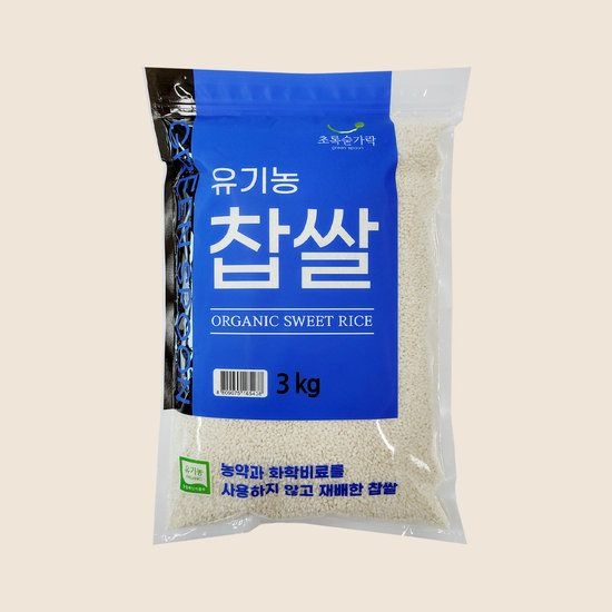 초록숟가락 유기농 찹쌀 3kg 312463