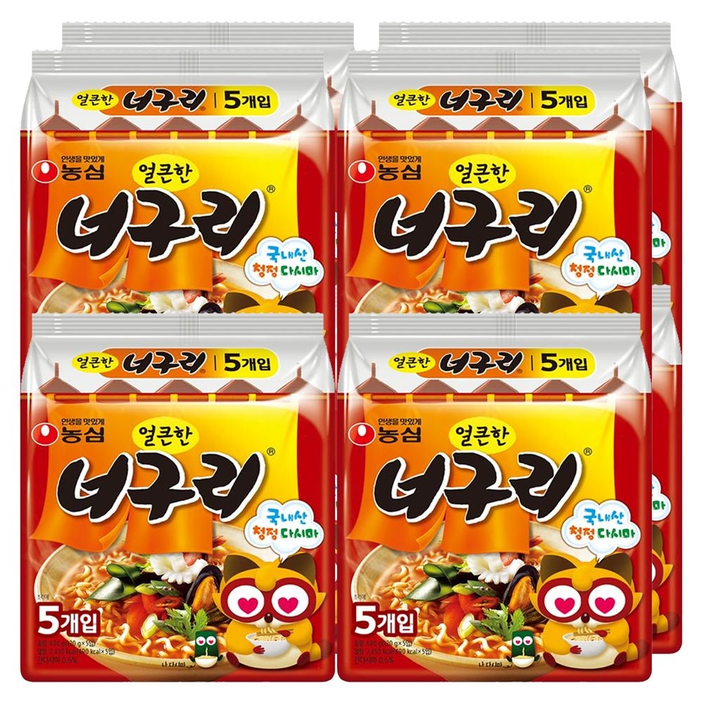농심 얼큰한 너구리 120g X 40봉