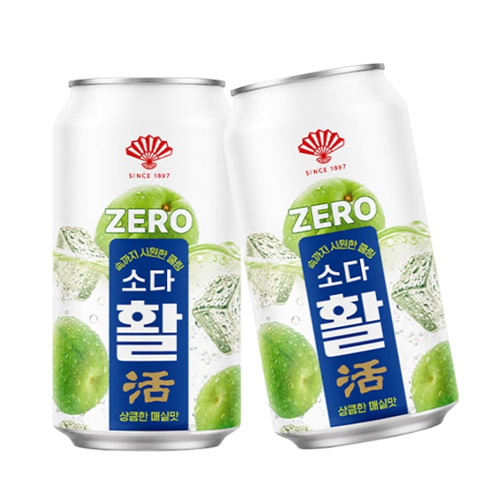 동화약품 부채표 소다활 제로 매실맛 355ml x 12캔
