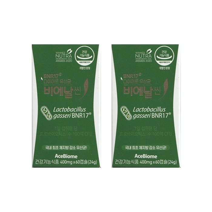 다이어트 유산균 비에날씬 400mg x 60캡슐_2개-SDL-