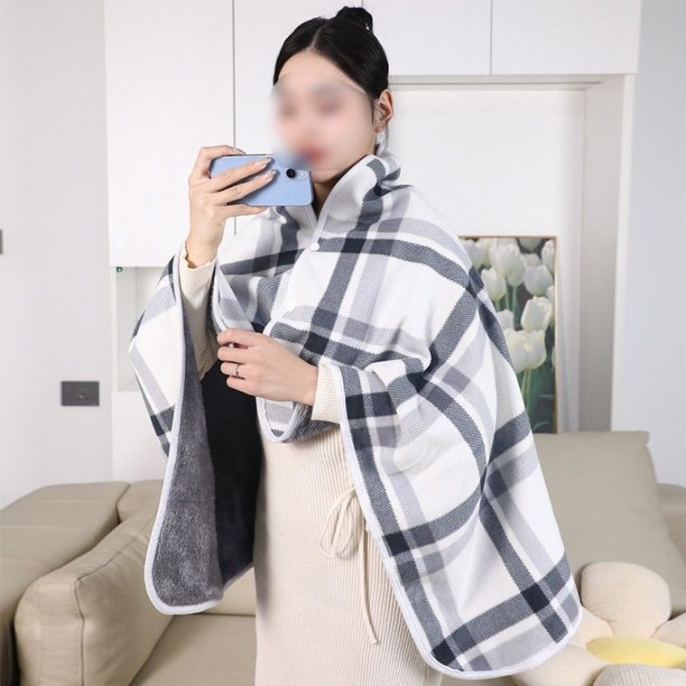 딜로그샾 무릎담요 밍크 똑딱이 포근한 망토 80x130