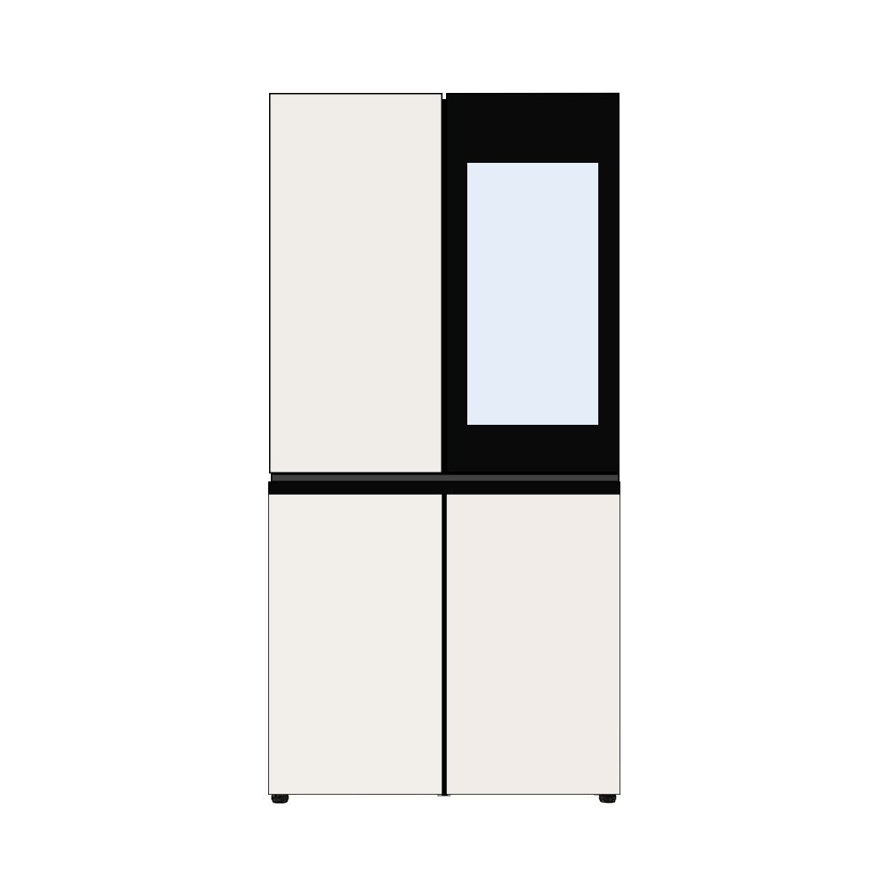 [온누리상품] LG전자 LG 디오스 AI 오브제컬렉션 STEM 베이직 냉장고 노크온 매직스페이스 M876GBB472_E마켓