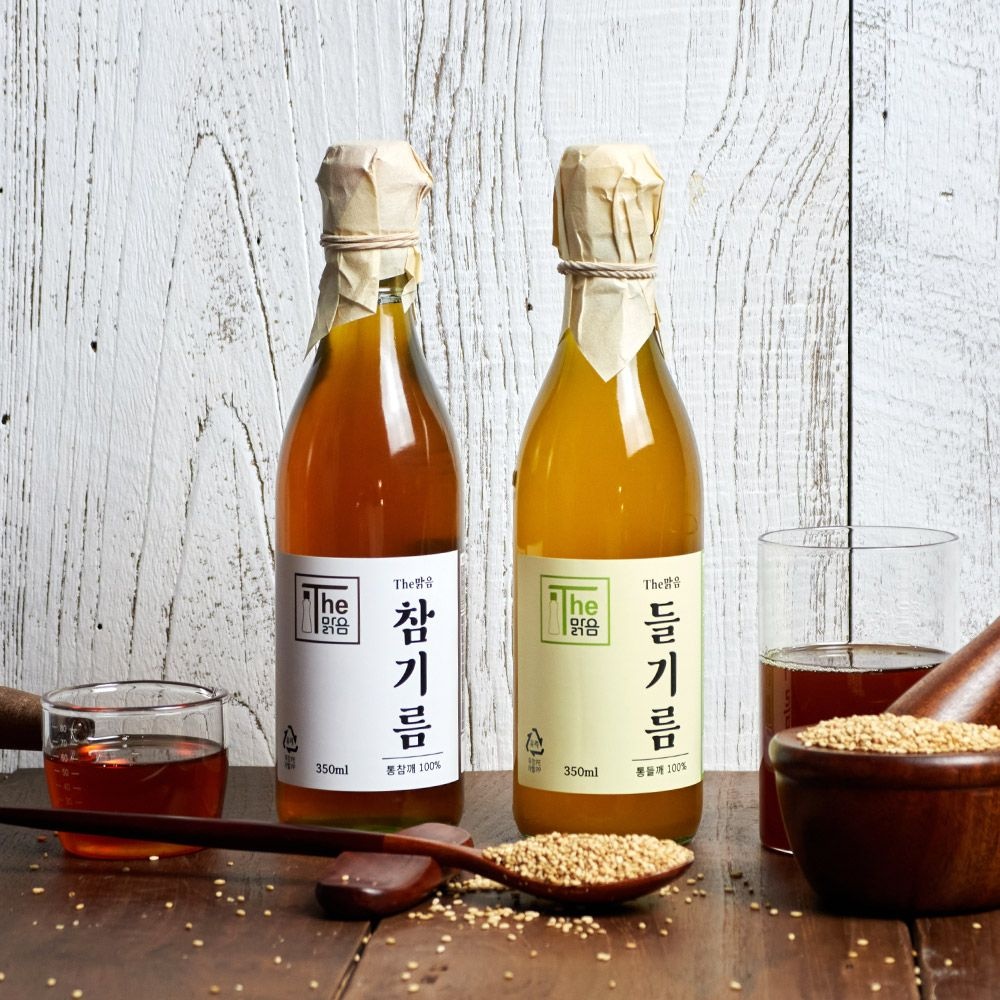 100% 통참깨 저온압착 참기름 들기름 350ml (참기름 350ml)