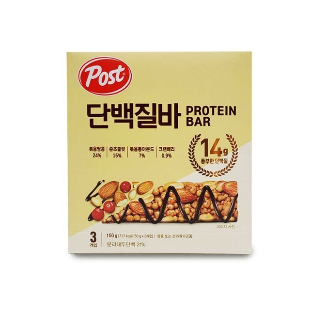 간편식사 포스트 프로틴바 견과류 단백질바 3개입