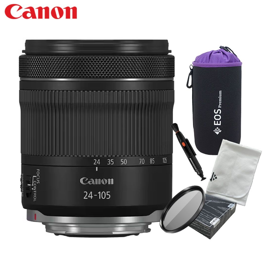캐논 RF 24-105mm F4-7.1 IS STM + 악세사리 4종 패키지(MCUV 필터/방수파우치) -JKW