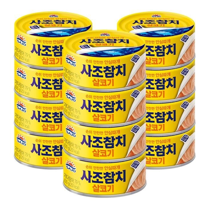 사조 살코기참치 안심따개 100g x 12개