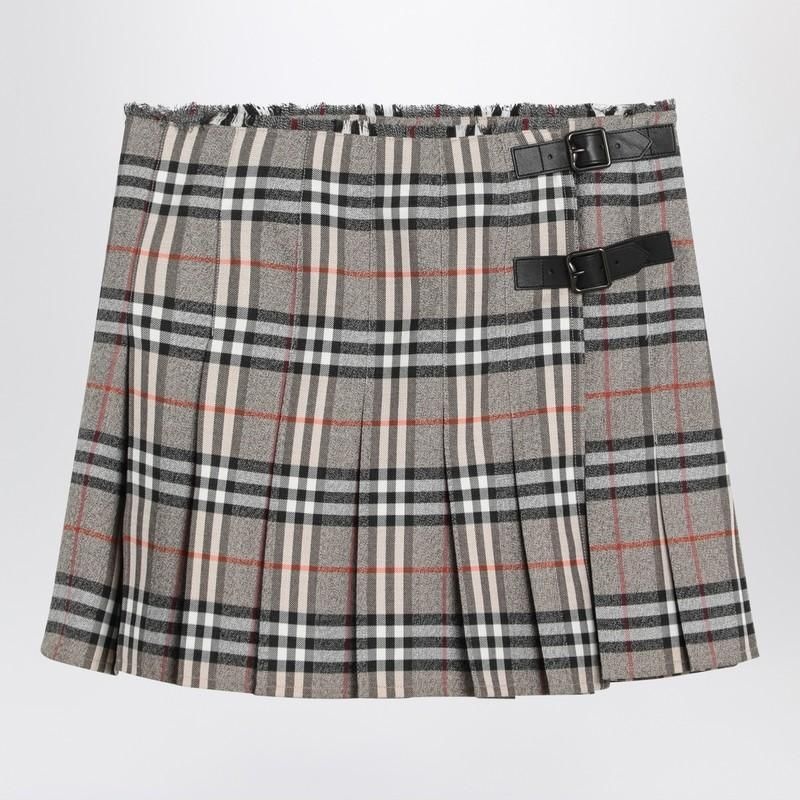 버버리 25 F/W 버버리 그레이 울 KILT 스커트 WITH 체크 패턴 8113042167564-C3142 B0051846552