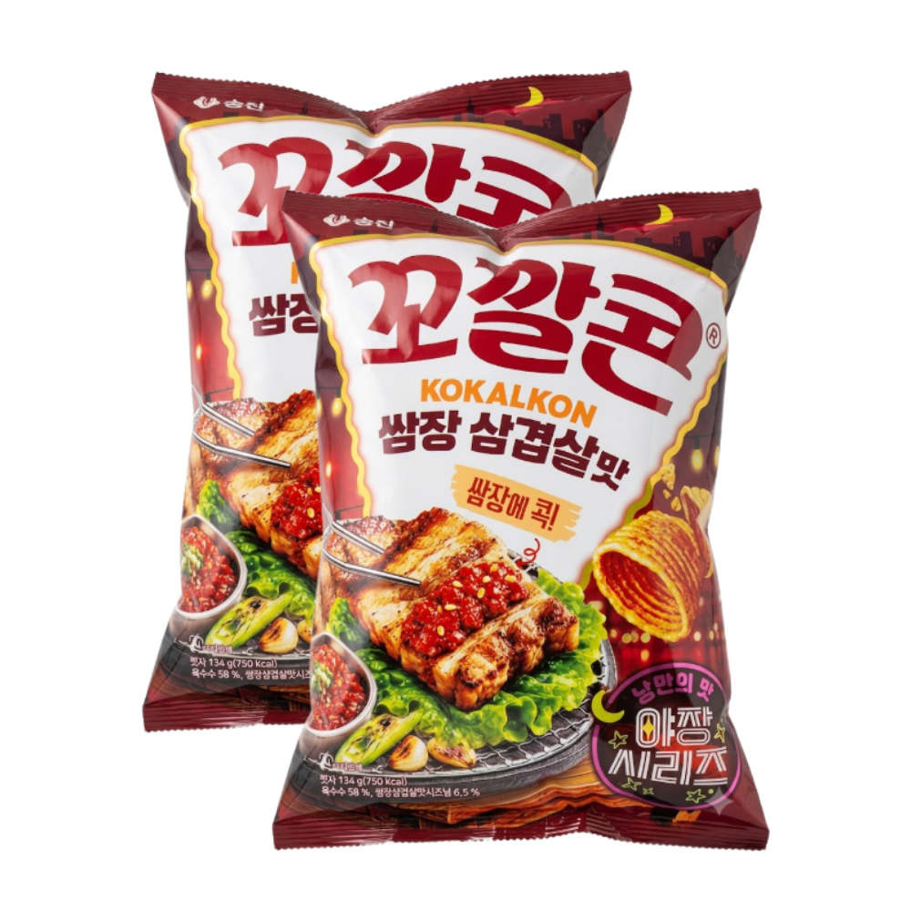 롯데 롯데리아 롯데 꼬깔콘 쌈장삼겹살맛 134g x 2개