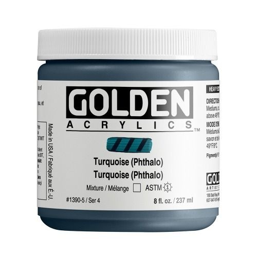 GOLDEN [온누리상품] 알파 골덴 아크릴물감낱색S41390 473mlTurquois