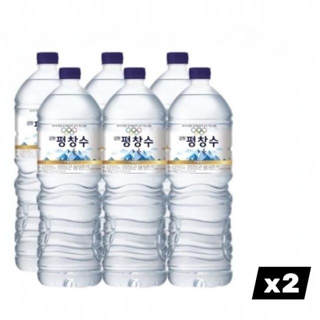 무라벨 생수 강원 평창수 2L x 12P 대용량 마실물 식음료