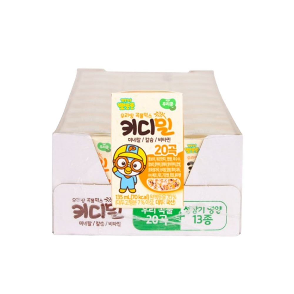 [오늘출발] 뽀로로 키디밀 135ml, 24팩 아기 어린이 두유 간식