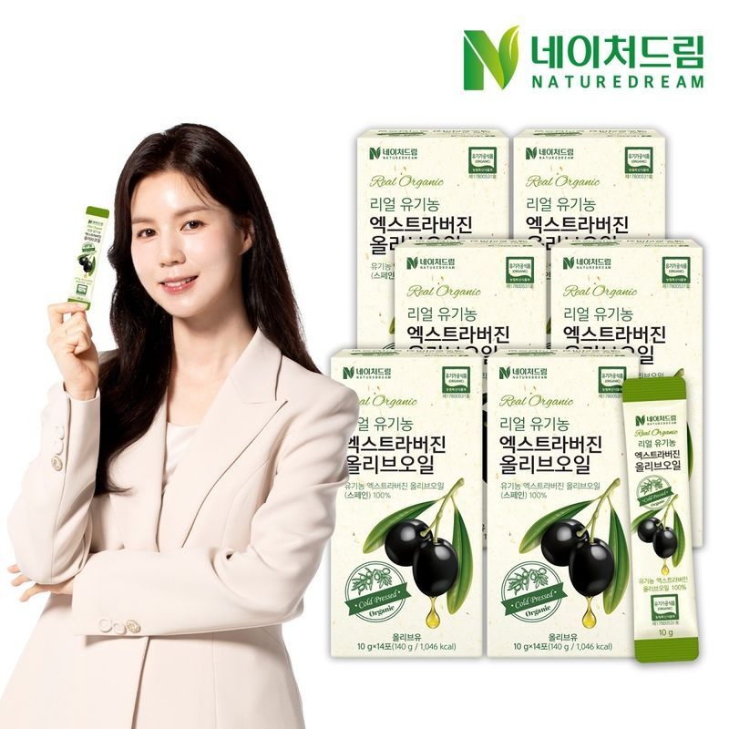 네이처드림 리얼 유기농 엑스트라버진 올리브오일 스틱 10g x 14포 6박스/아르베키나 스페인 올리브유