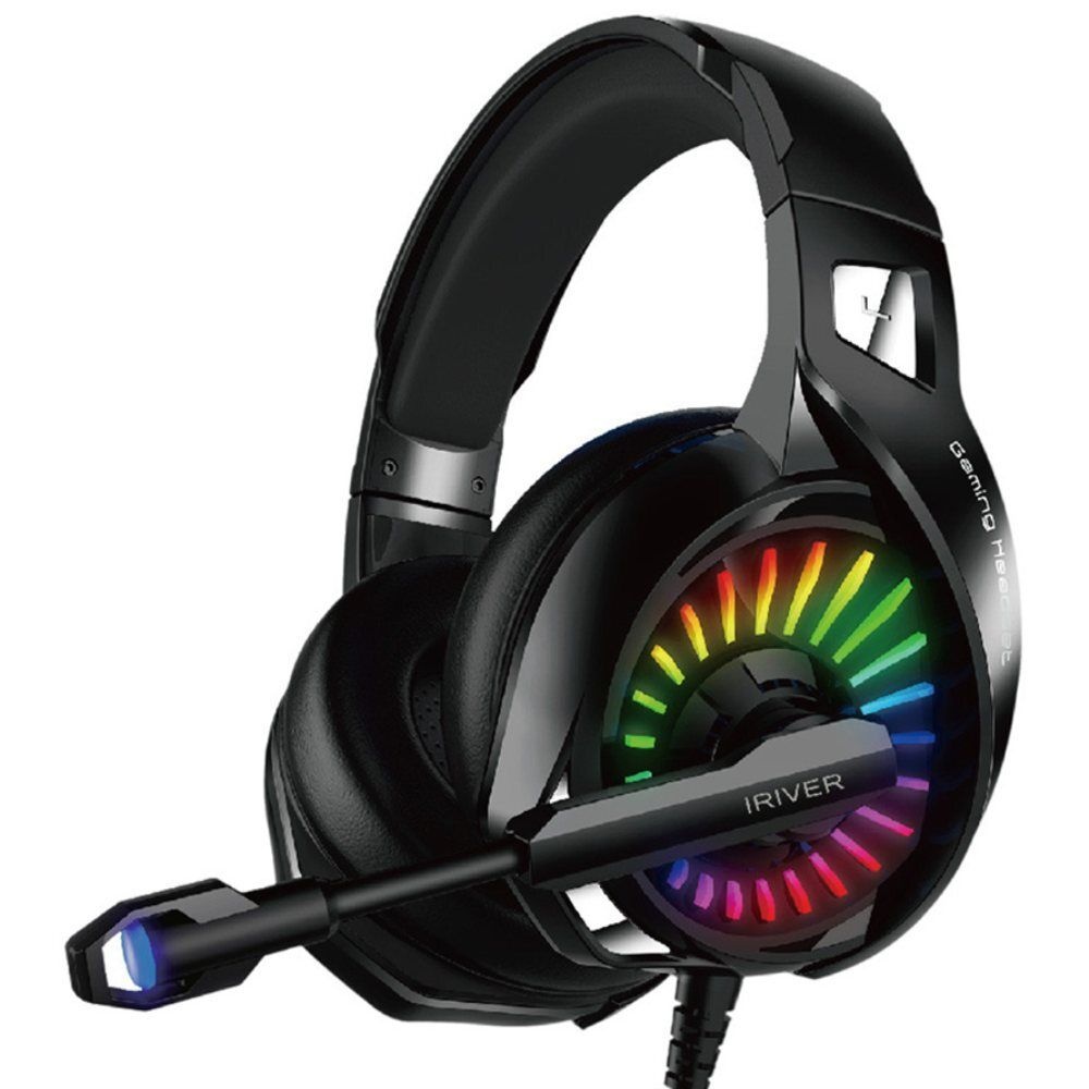 [오늘출발] 소소담아 아이리버 게이밍 헤드셋 USB 7.1 RGB 고감도 마이크 게임헤드폰 경량헤드셋 헤드폰
