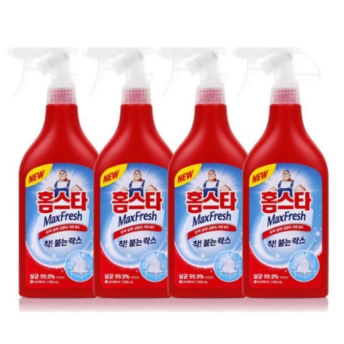 [LG생활건강] 홈스타 맥스프레쉬 착 붙는 락스 500ml 4개