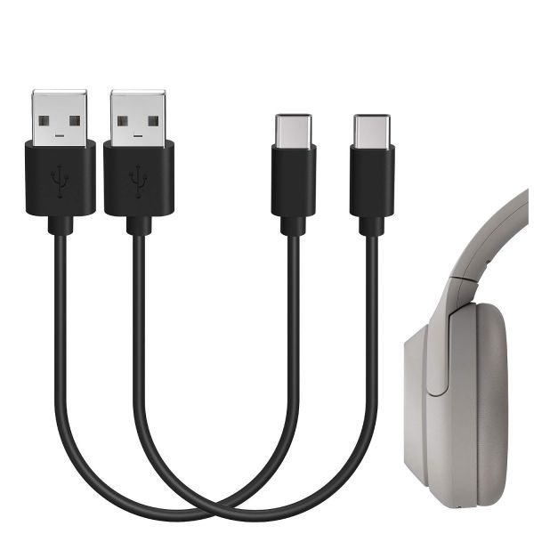 [해외] Geekria USB-C 헤드폰 충전기 케이블, 소니 WH-1000XM6/1000XM5/1000XM4, ULT WEAR, WH-XB920N, WH-H910N, INZONE H5, USB 교체 전원 충전 코