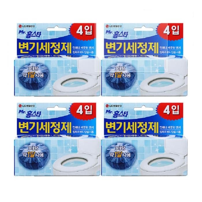 [LG생활건강] 홈스타 변기세정제 40g 4개입 x 4개