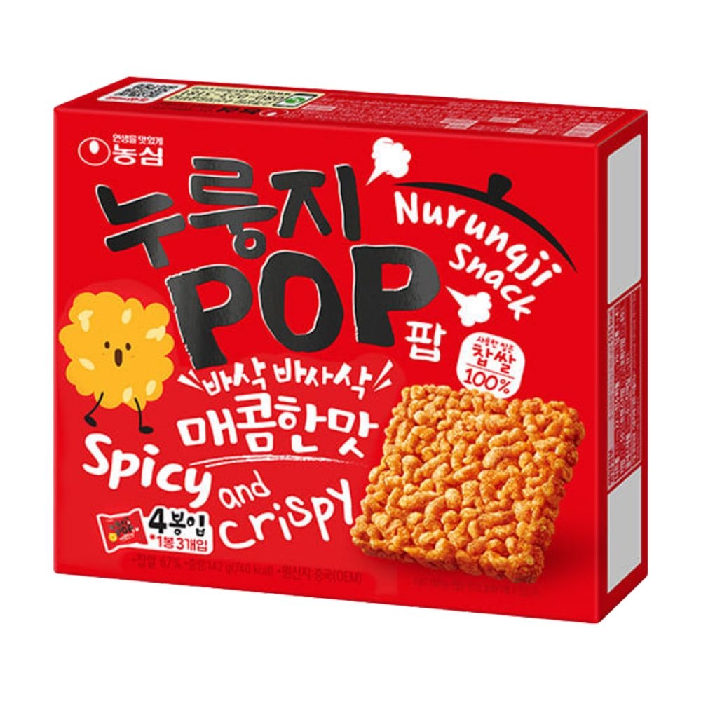농심 누룽지팝 매콤한맛 142g X 4개