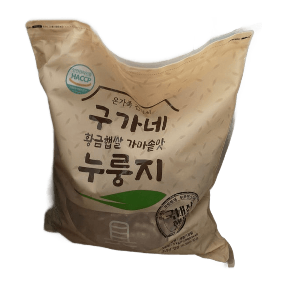 구가네식품 황금햅쌀 가마솥맛 누룽지 3kg 1개