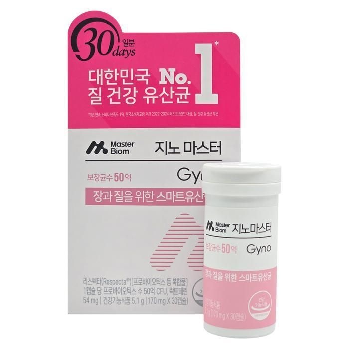 [패션플러스][지노마스터]마스터바이옴 지노 마스터 질유산균 170mg x 30캡슐 1박스 HIS (38024098)