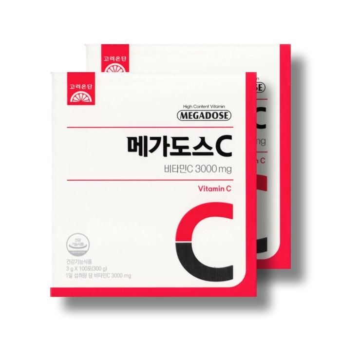 고려은단 메가도스C 비타민C 3000 3g 100포 2박스 /wb