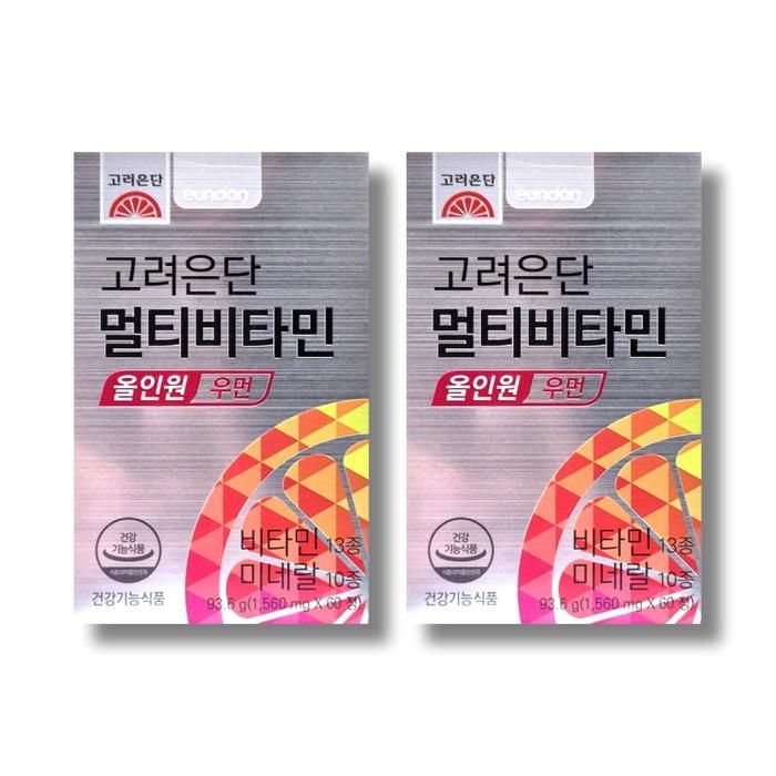 고려은단 멀티비타민 올인원 우먼 1560mg 60정 2박스 /wb