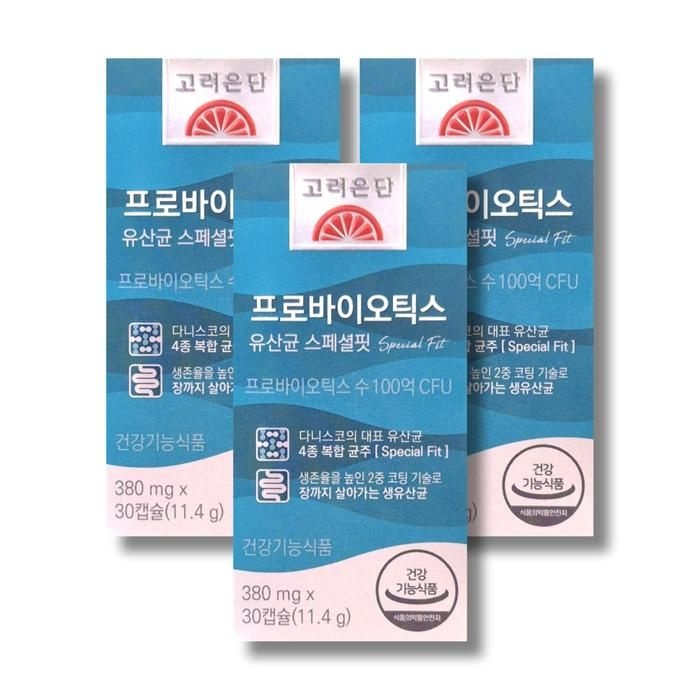 고려은단 프로바이오틱스 유산균 스페셜핏 380mg 30캡슐 3박스 /wb
