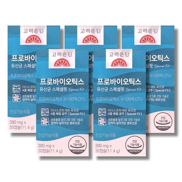 고려은단 프로바이오틱스 유산균 스페셜핏 380mg 30캡슐 5박스 /wb