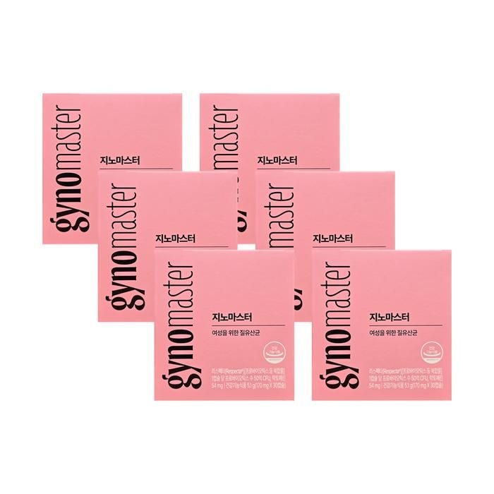 마스터바이옴 지노 마스터 질유산균 170mg x 30캡슐 6박스 HIS