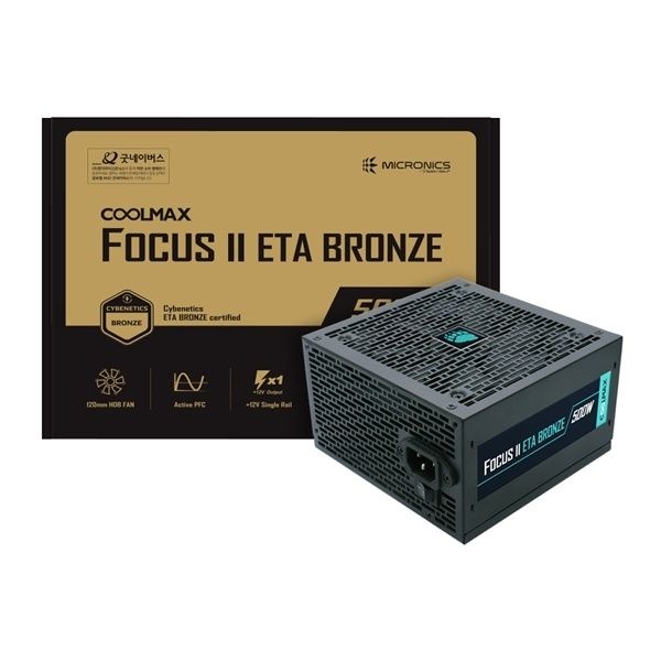 마이크로닉스 COOLMAX FOCUS II ETA BRONZE ATX 600W 벌크형 4046304
