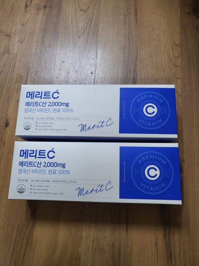[휴온스N] 메리트C산 2000mg 고함량 영국산 DSM 비타민C 6개월분, 90포 2박스