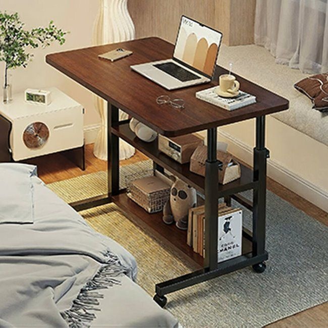 4월특가[예스24배송]퓨핸 높이조절 이동식 사이드 테이블 80x40cm - 거실, 침대방, 공부방 유목 생활 종결
