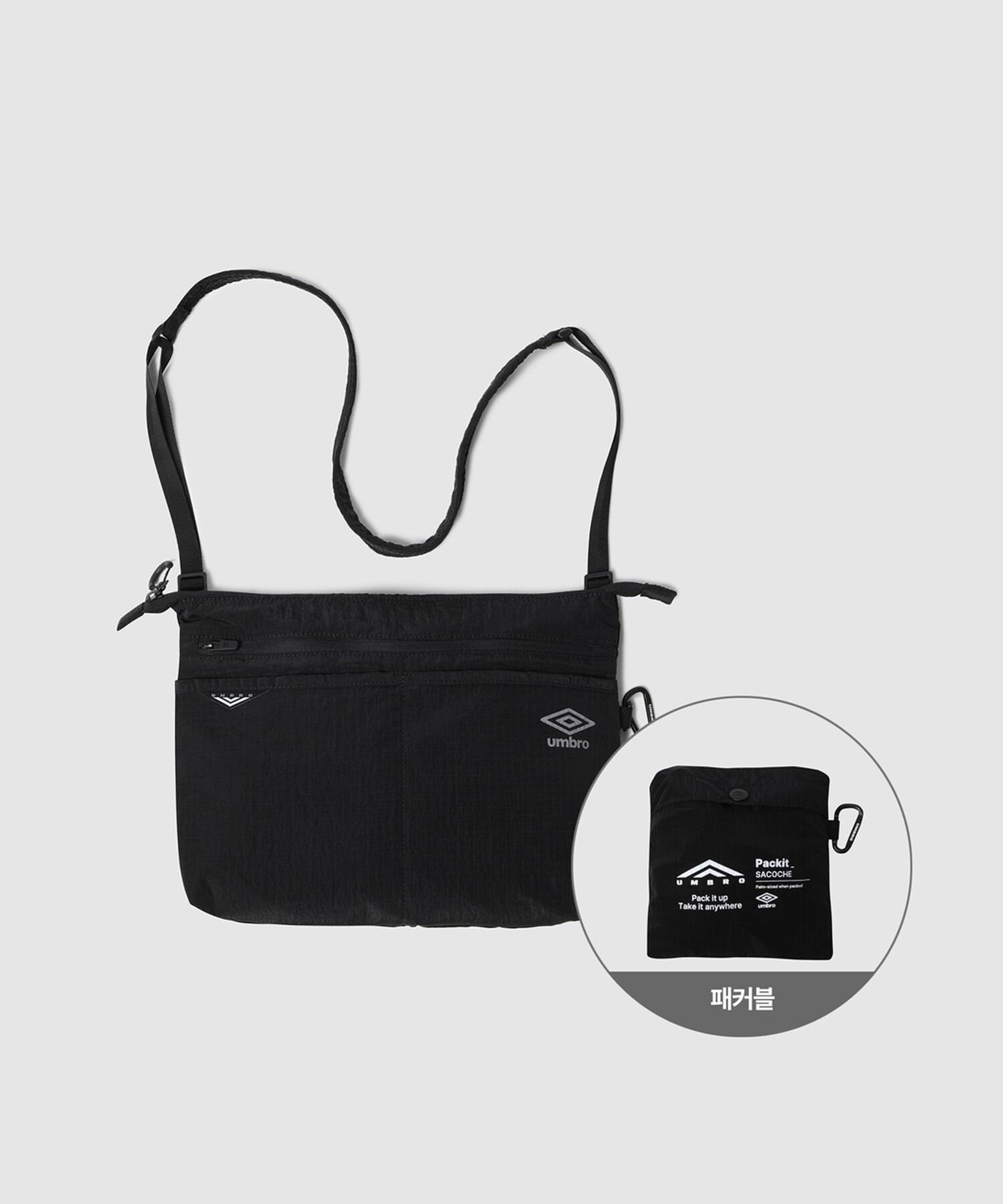 엄브로 팩잇 경량 패커블 사코슈백 블랙 UR223CBG41