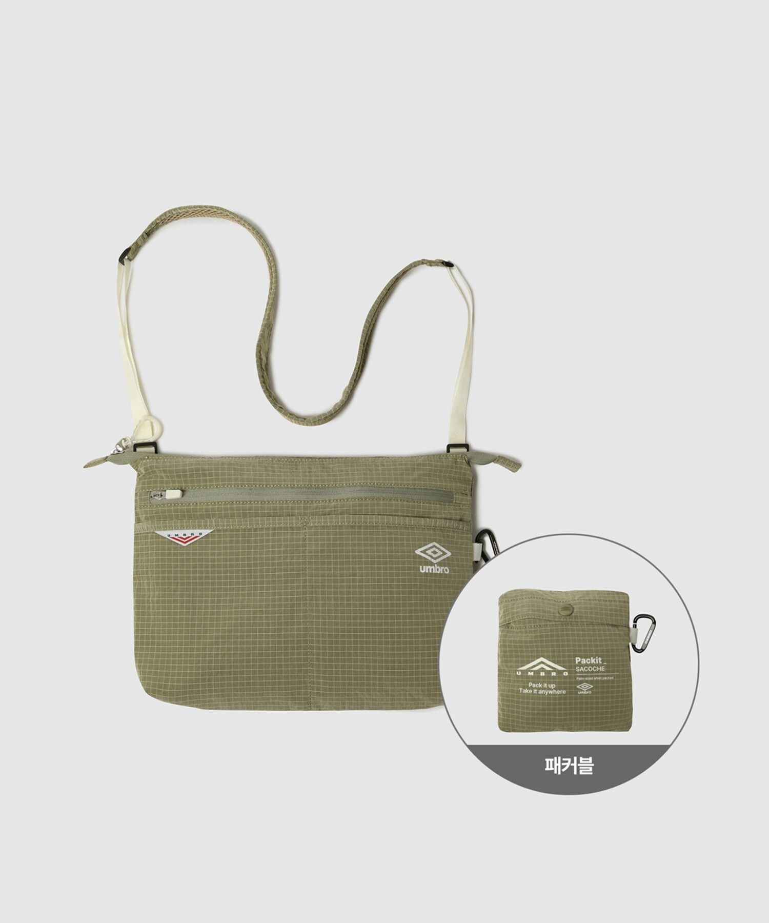 엄브로 팩잇 경량 패커블 사코슈백 라이트 그린 UR223CBG41