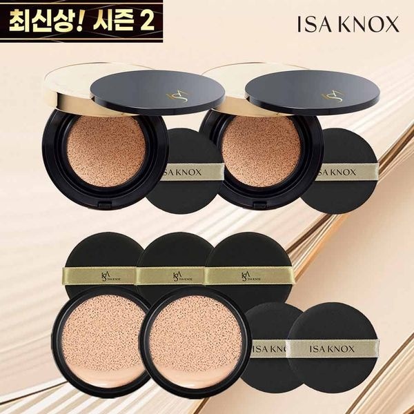 이자녹스 최신상! 이자녹스 듀얼커버 쿠션 본품2+리필2+퍼프3