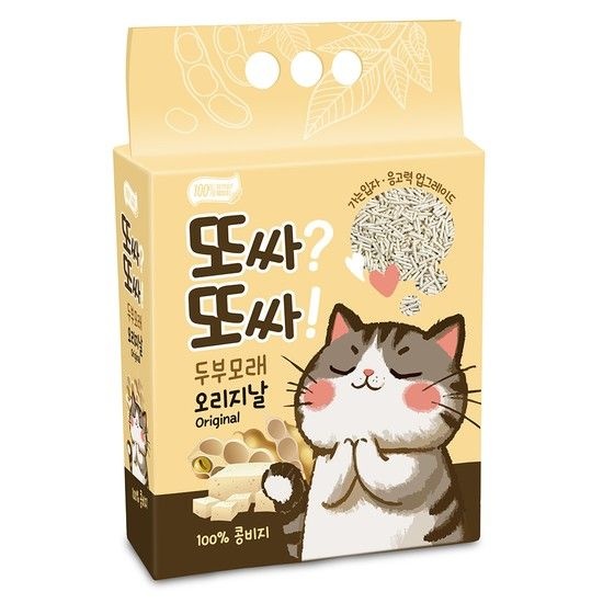 또싸또싸 두부모래 오리지널 가는입자 7L(2.5kg) X 6개