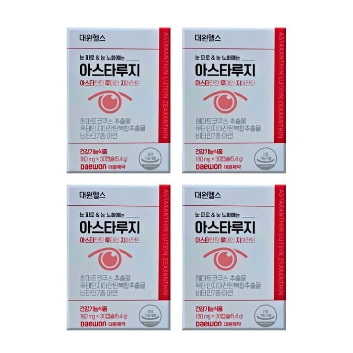 대원제약 대원헬스 아스타루지 180mg X 30캡슐 X 4박스 -AO-