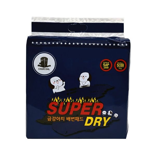 페슬러 금강아지 10년동안 꾸준한 참숯 애견 배변패드 슈퍼드라이 50매 (50*40/35g)