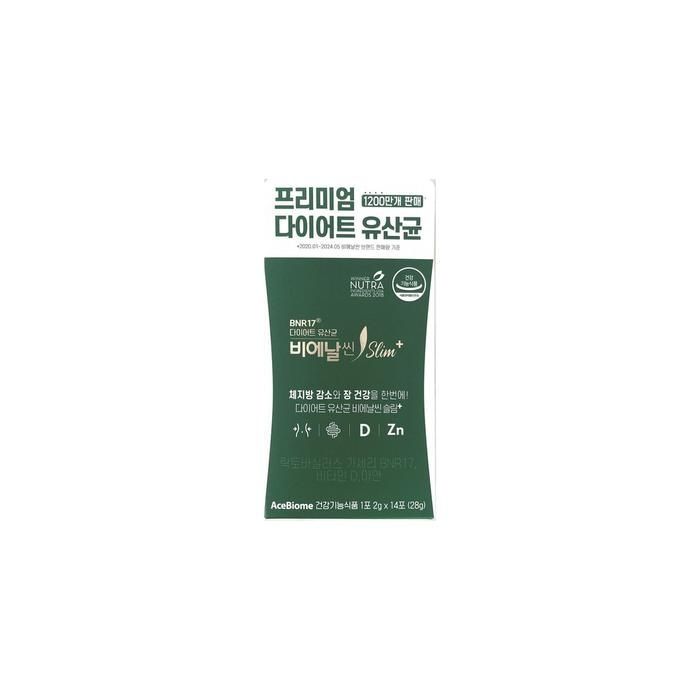 [에이스바이옴] 비에날씬 프리미엄 다이어트 유산균 슬림 플러스 2g x 14포 1개 -AO-