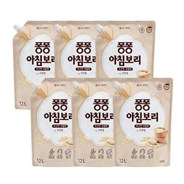[셀러허브 생활리빙][LG] 퐁퐁 아침보리 안심설거지 리필 1.2L 6개 (51701714)
