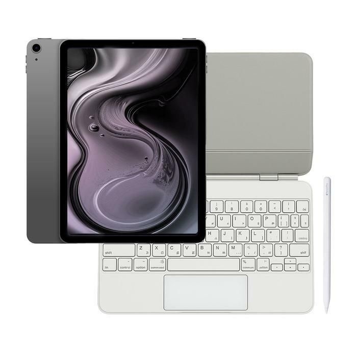 (현대Hmall) Apple 아이패드 에어11 M3 스그 128GB WiFi MC9W4+매직키보드 화이트 MDFV4+펜슬 프로 국내정품 Ss